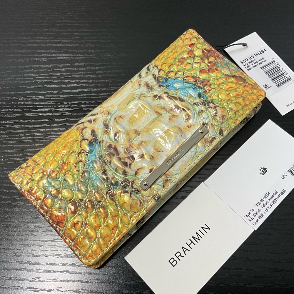 Brahmin Ady SUNNY VIPER MELBOURNE Slim Leather Wallet W/Eye RARE HTF